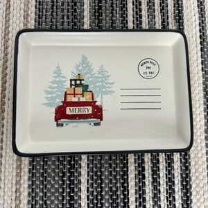 Hallmark 2023 Christmas Postcard Truck Trinket Candy Dish